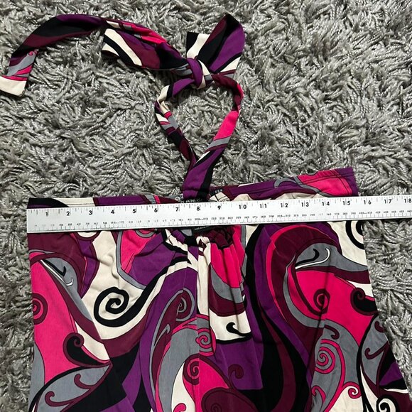 Y2K Rampage Purple and Pink Swirl Halter Top Size Medium - Picture 5 of 5